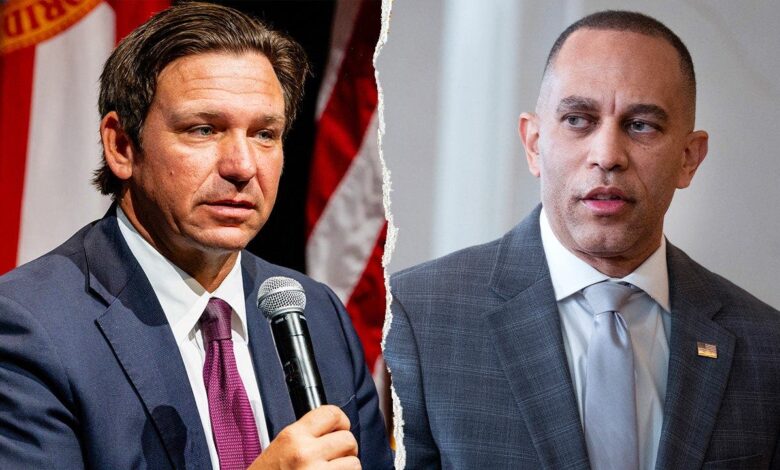 DeSantis taunts Jeffries on Florida map — Dems warn with M