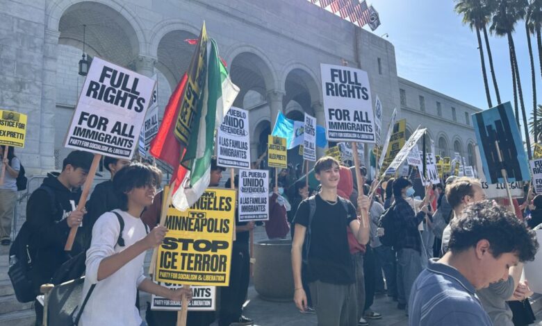 California students protest ICE enforcement with statewide walkouts