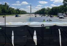 Trump’s “American flag blue” reflecting pool faces D.C. backlash