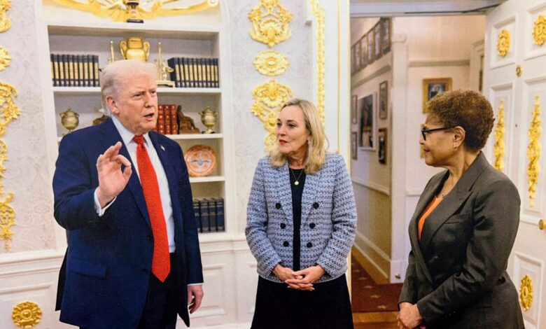 Trump Signals Help for L.A. Fire Recovery After Oval Meeting