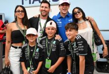 Messi and Antonella steal spotlight at Miami GP