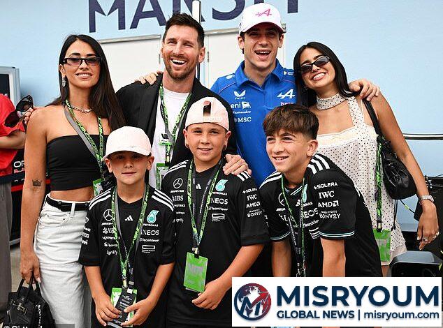 Messi and Antonella steal spotlight at Miami GP