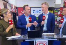 See the moment footy legend David King leaves commentators in stitches with a VERY sexually suggestive slip-up on live TV