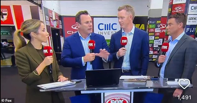 See the moment footy legend David King leaves commentators in stitches with a VERY sexually suggestive slip-up on live TV