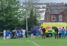 Captain of ex-Premier League all-stars non-league team Wythenshawe Vets suffers horrific injury leaving his wife shaken