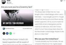'My grandma is from Cov': Tom Grennan called out for glory-hunting after celebrating Coventry City's promotion... despite claiming to be a Man United and Luton fan