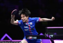 Table tennis star accuses security of sexual assault at London's World Championships - after male guard 'touched her chest'