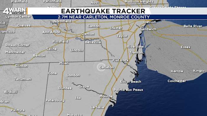 2.7 magnitude earthquake shakes Monroe County, felt across Metro Detroit
