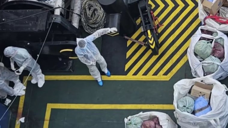 Evacuation plan for cruise ship with deadly virus on board