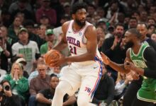 Embiid Reacts as 76ers Top Celtics in Game 7