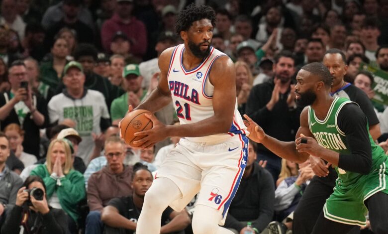 Embiid Reacts as 76ers Top Celtics in Game 7