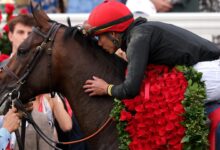 Golden Tempo storms to Kentucky Derby win after late surge
