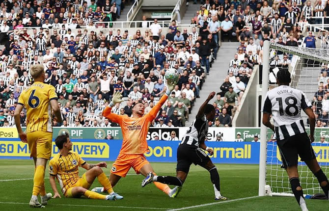 Baleba impuissant : Brighton chute à Newcastle et compromet ses rêves européens