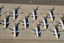 Inside one of the largest aircraft 'graveyards' where planes go to die and get dissected for parts