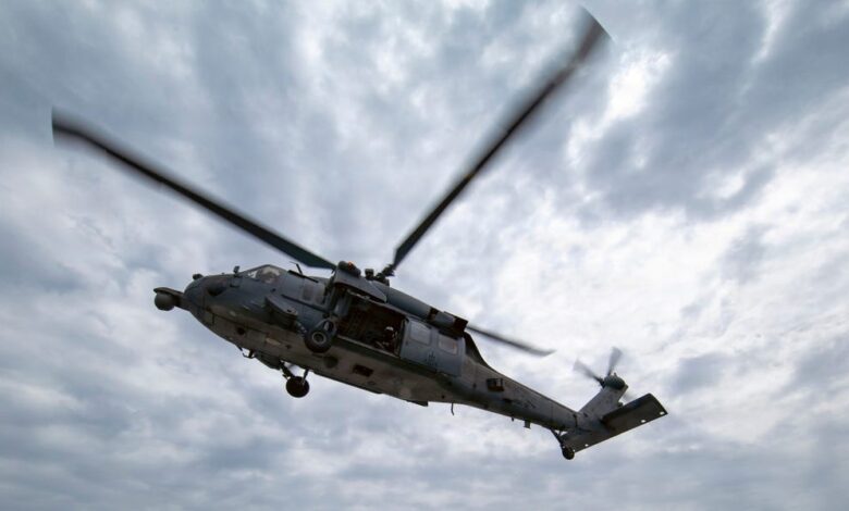 US Apache and Seahawk helicopters sank half a dozen Iranian small boats while clearing out threats around the Strait of Hormuz