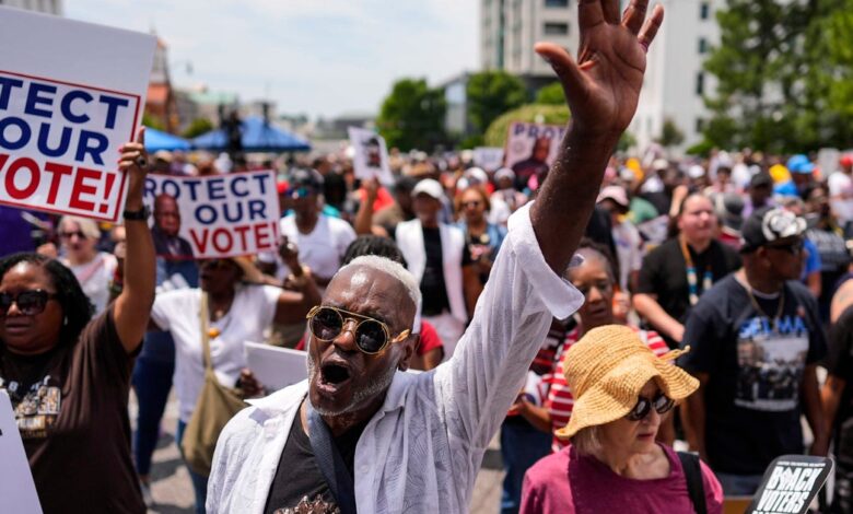 Rally in Montgomery targets voting map rollbacks