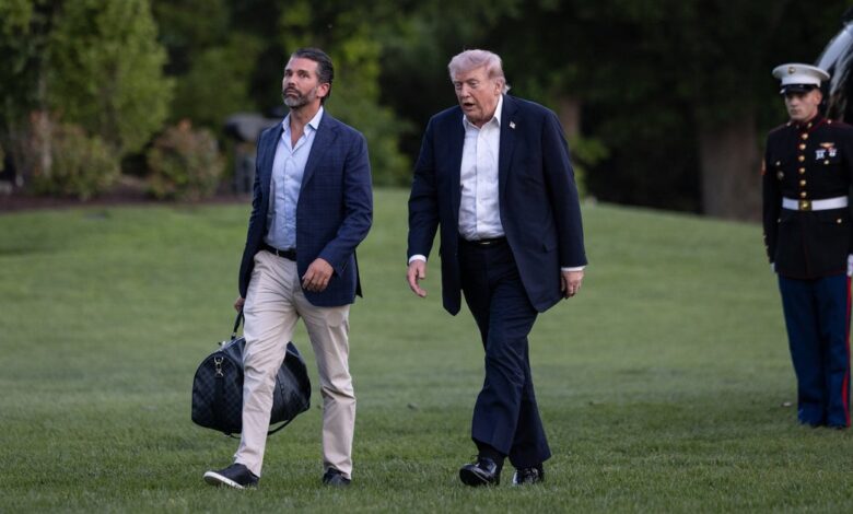 Trump skips son’s wedding as White House schedule shifts Trump skips son’s wedding as White House schedule shifts