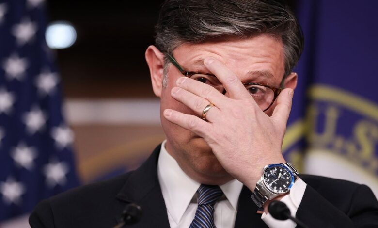 Mike Johnson’s midterms pitch meets online pushback