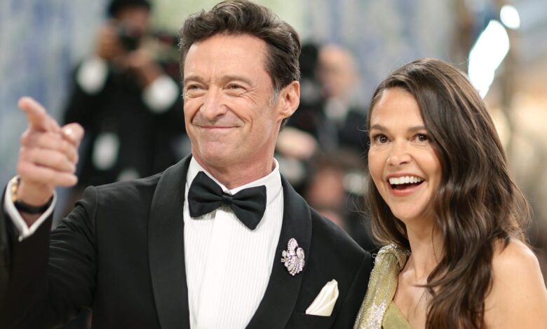 Hugh Jackman and Sutton Foster cozy up for Met Gala debut