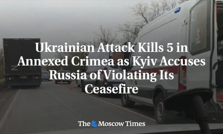 Ukraine Drone Strike Kills 5 in Crimea Amid Ceasefire Clash