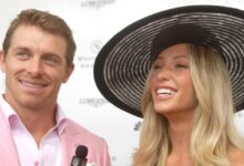 Alix Earle stuns in nude dress at Miami F1 party