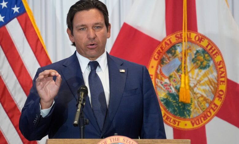 DeSantis shrugs off lawsuit over Trump library Miami land DeSantis shrugs off lawsuit over Trump library Miami land