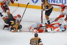 Ducks angry after icing isn't called before Golden Knights' winner
