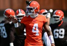 Browns QB1 race: Todd Monken cools Deshaun Watson vs Shedeur Sanders talk