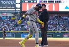 Braves’ Acuña Jr. leaves with left hamstring tightness