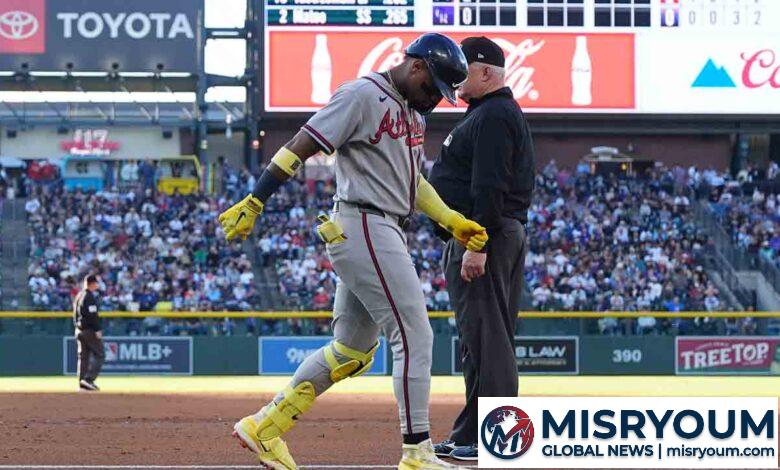 Braves’ Acuña Jr. leaves with left hamstring tightness Braves’ Acuña Jr. leaves with left hamstring tightness