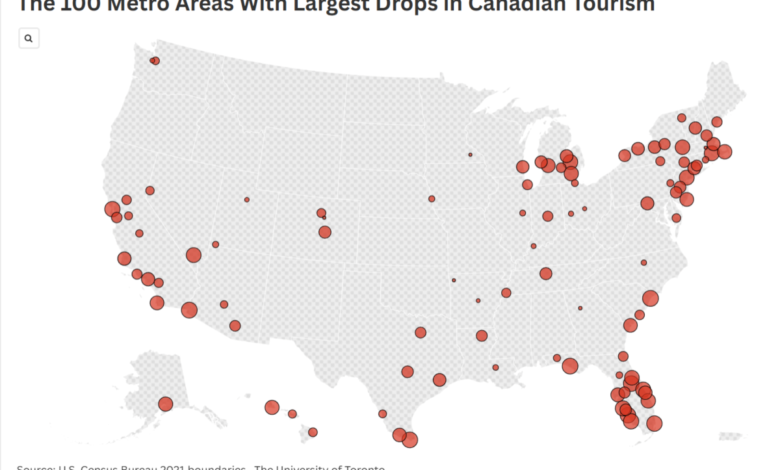 US Cities Hit by Plunge in Canadian Tourism US Cities Hit by Plunge in Canadian Tourism