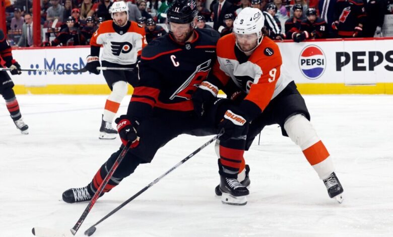 Jarvis’ score forces OT in Game 2 of Flyers-Hurricanes 2nd-round series in NHL playoffs - WTOP News