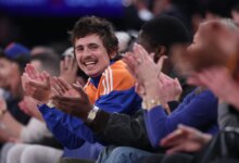 Timothée Chalamet skips Met Gala to attend Knicks' Game 1 vs. 76ers