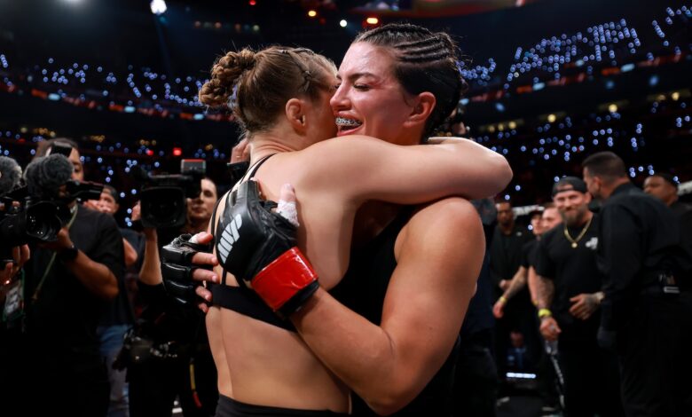 Gina Carano reacts after 17-second Rousey loss