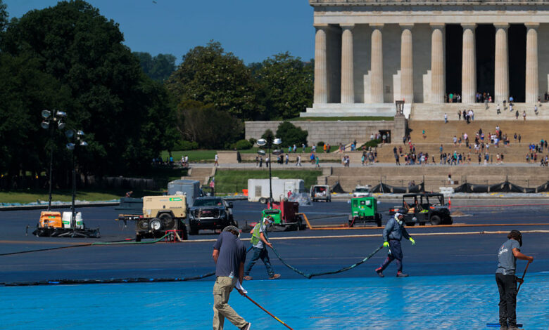 Trump defends reflecting pool cost with faulty Obama comparison