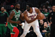 Celtics' Jaylen Brown takes shot at 'flopping' Joel Embiid after Game 7 loss