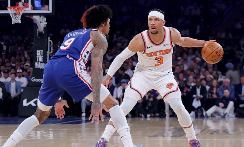 Knicks' Josh Hart pranks Jimmy Fallon in Game 1 blowout vs. 76ers