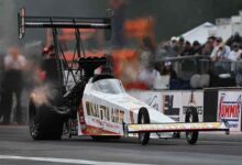 Langdon rockets to 345-mph in NHRA debut at SGMP