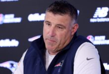 Inside the NBA put Mike Vrabel and Dianna Russini on graphic poking fun at Celtics' exit