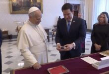 Rubio Gifts Pope Leo Crystal Football at Vatican