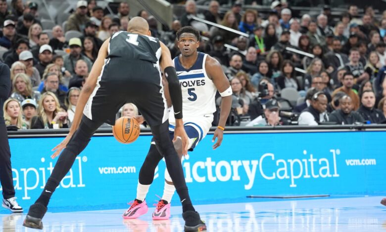 Anthony Edwards is hoping he can return to play against Victor Wembanyama, Spurs