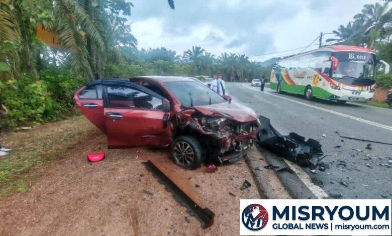 Warga emas maut dalam nahas dua kenderaan di Kluang