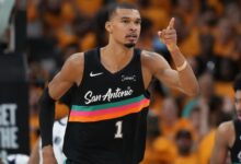 Spurs' Wembanyama breaks record for blocks in playoff game