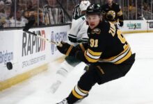 Bruins’ Zadorov Says He Played With Torn MCL