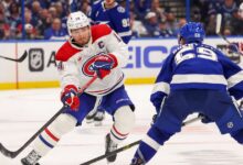 Suzuki’s late goal has Habs on top over Lightning after first period in Game 7