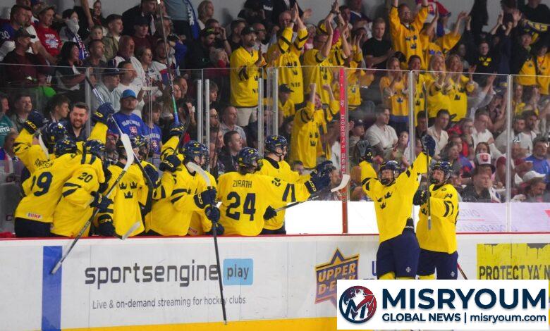 Zviedrijas U-18 hokejisti ar cīņassparu pieveic Latviju un kļūst par pasaules čempioniem Zviedrijas U-18 hokejisti ar cīņassparu pieveic Latviju un kļūst par pasaules čempioniem