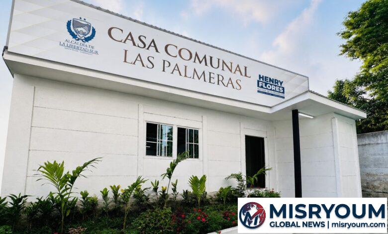 Alcaldía de La Libertad Sur inaugura casa comunal en Las Palmeras