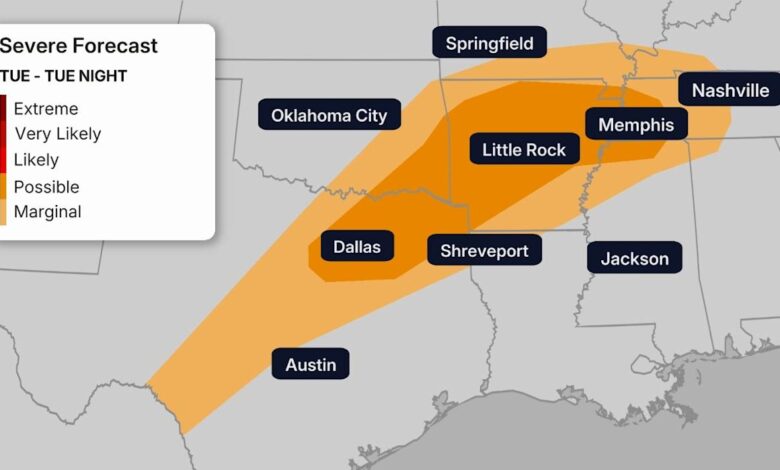 Severe Weather, Including Hail, Winds, A Few Tornadoes, Possible Again In South, Along With Drought Relief