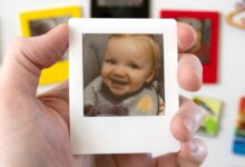 These reusable digital Polaroids are a clever way to cover a fridge in memories