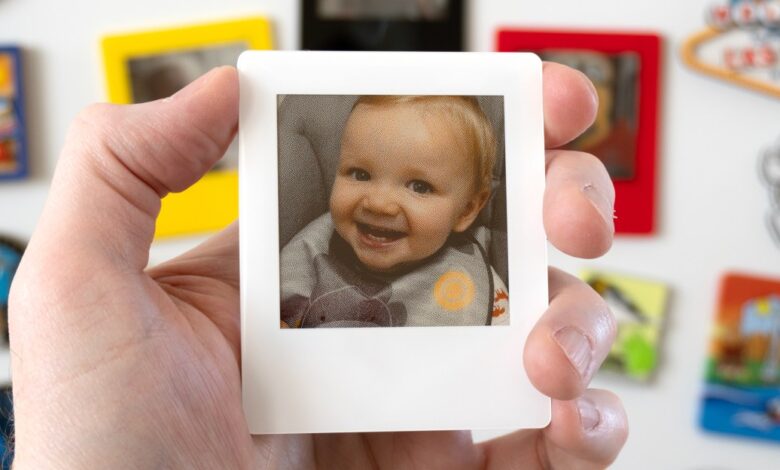 These reusable digital Polaroids are a clever way to cover a fridge in memories